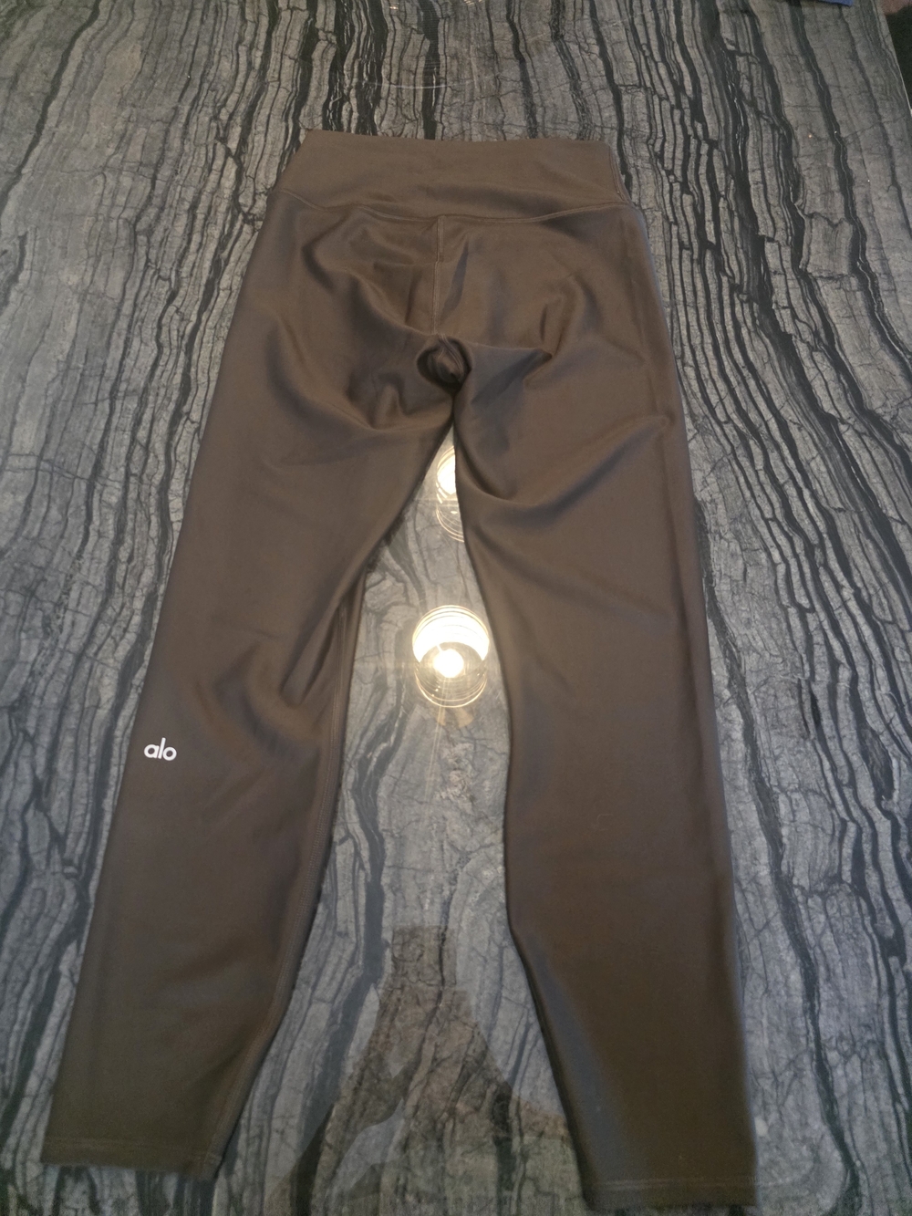 ALO Yoga Alosoft Brown 7/8 Leggings Large Pristine Condition